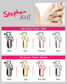 Nail Jewelry Flower (S-Silver)