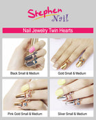 Nail Jewelry Twin Hearts (S-Gold)